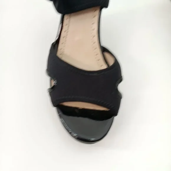 ADRIENNE VITTADINI BLACK PLATFORM SANDALS SIZE 7.5M - Picture 5 of 16